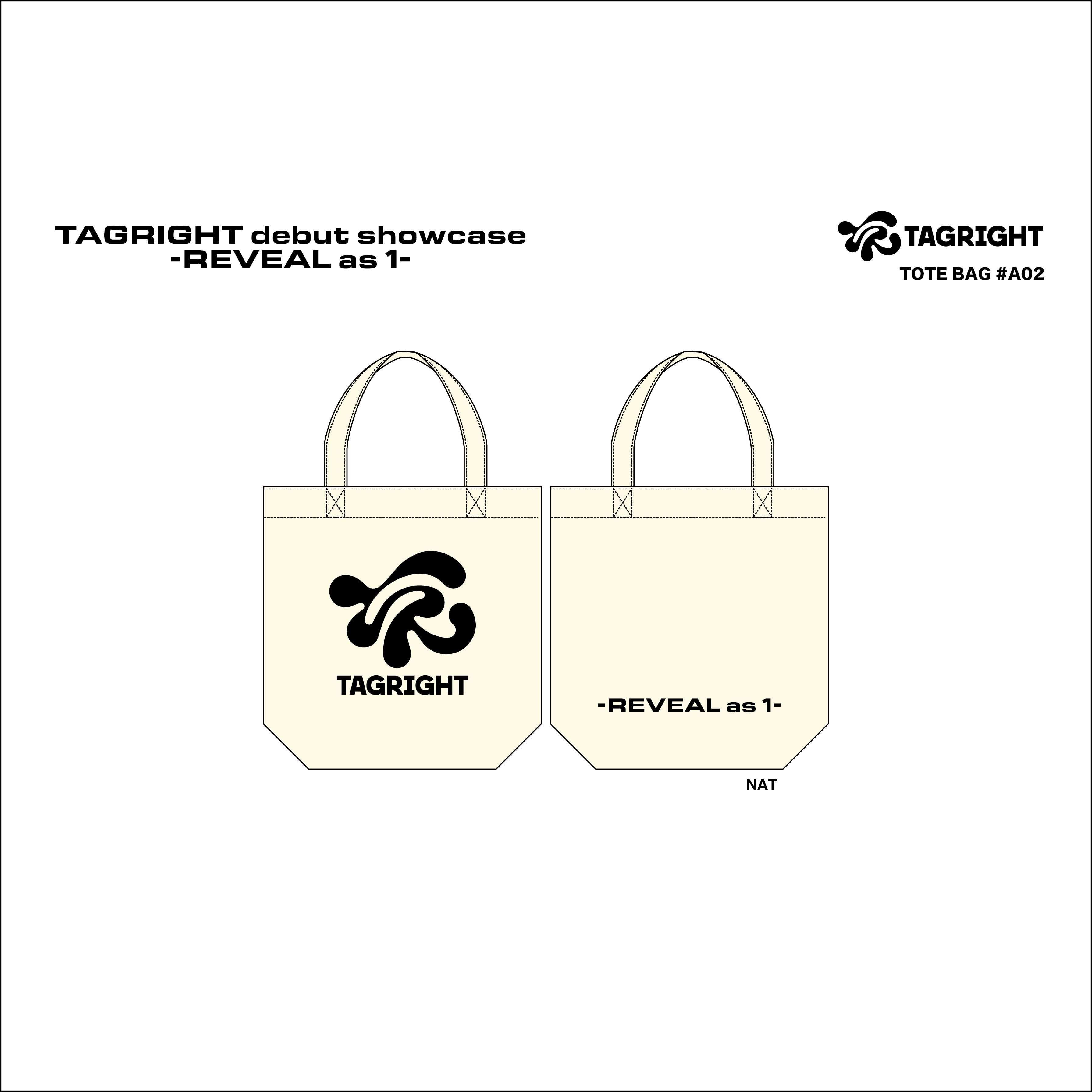 TAGRIGHTトートバッグ.Tシャツ TOTE BAG #A02 – tagright