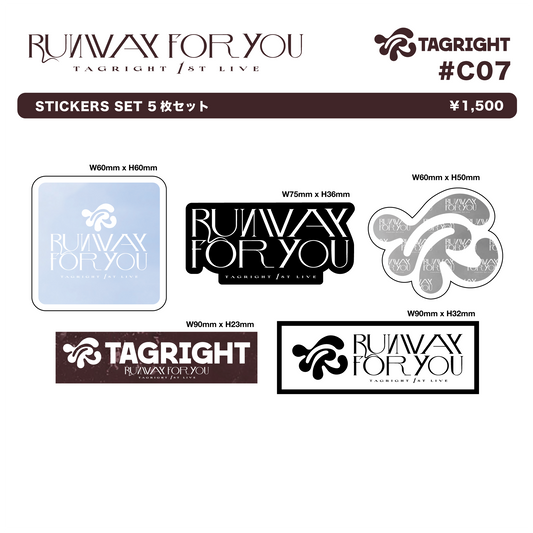 RUNWAY for YOU STICKER SET (5枚SET) #C07